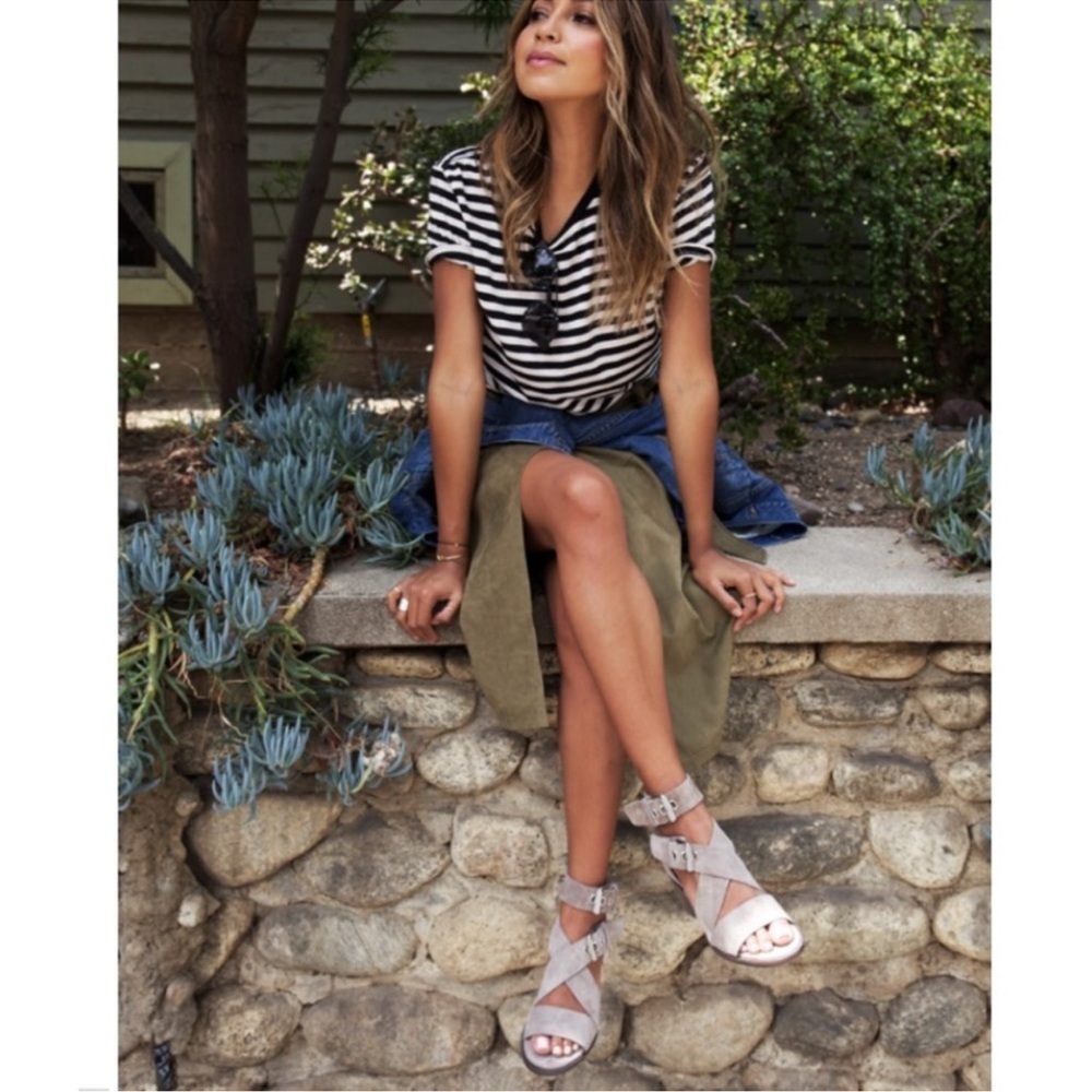 Rag & Bone Madrid City Crisscross Sandal in Gray, Size 8.5